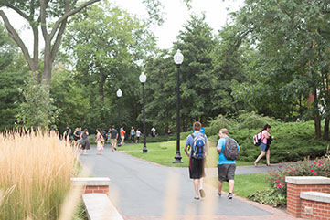 Photo of students walking on campus. Link to Gifts That Protect Your Assets.
